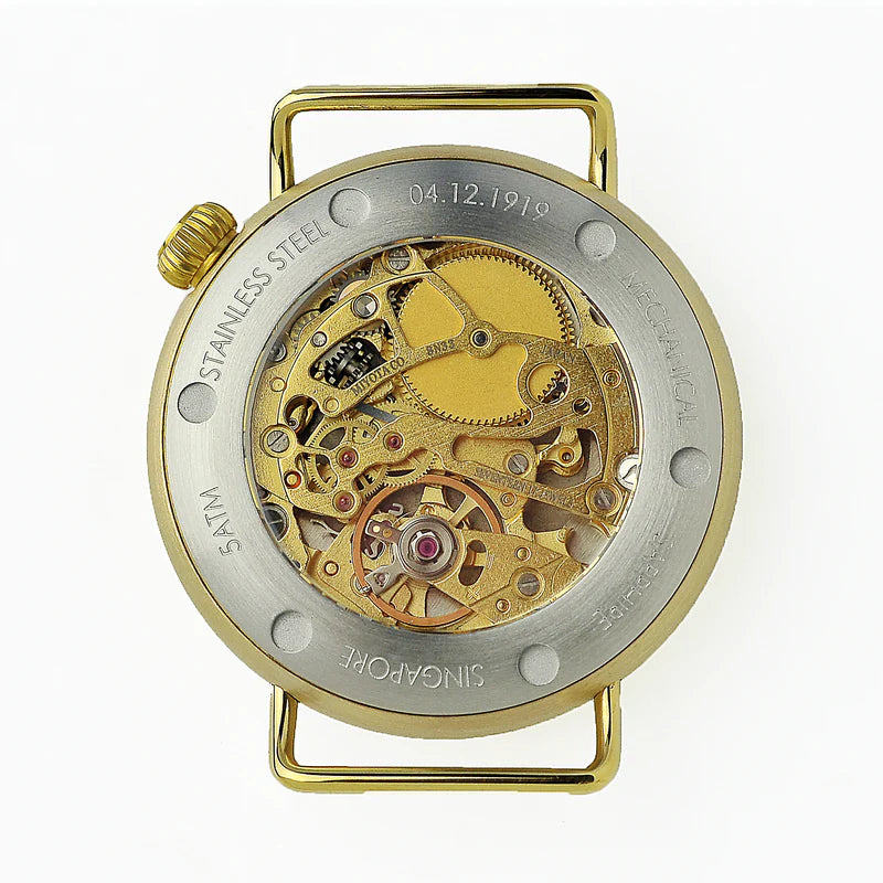 Vario 1918 Pilot Brass Cream Dial with Orange