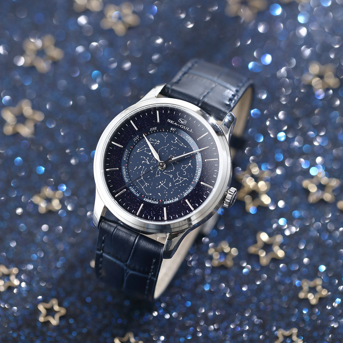 Astronomie Chinoise Pierre d'Or Scintillante Complication 41mm