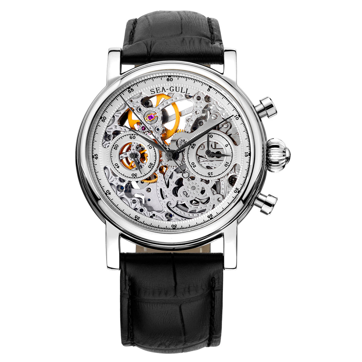 Roue à Colonnes Chronographe Squelette Ajouré 41mm