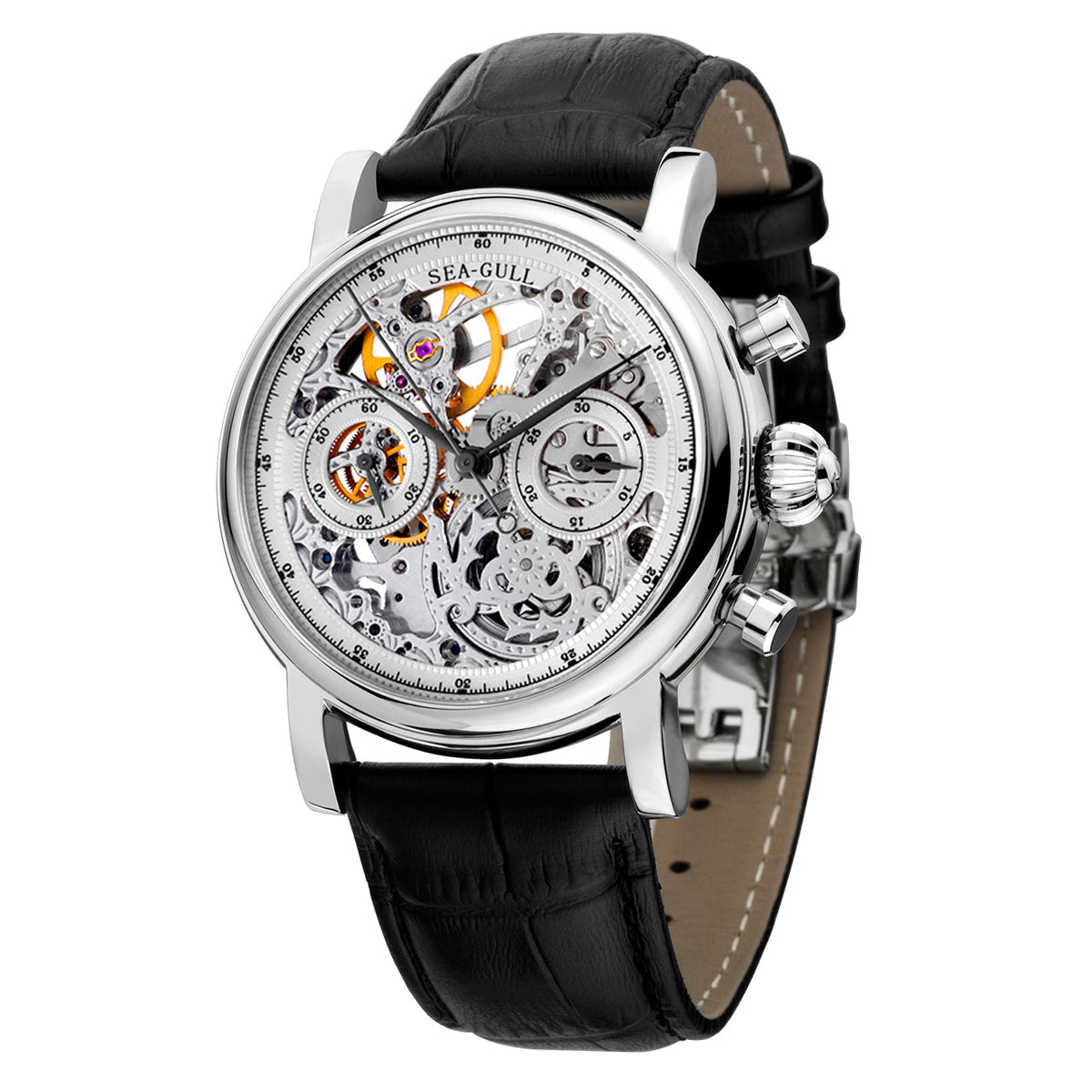 Roue à Colonnes Chronographe Squelette Ajouré 41mm