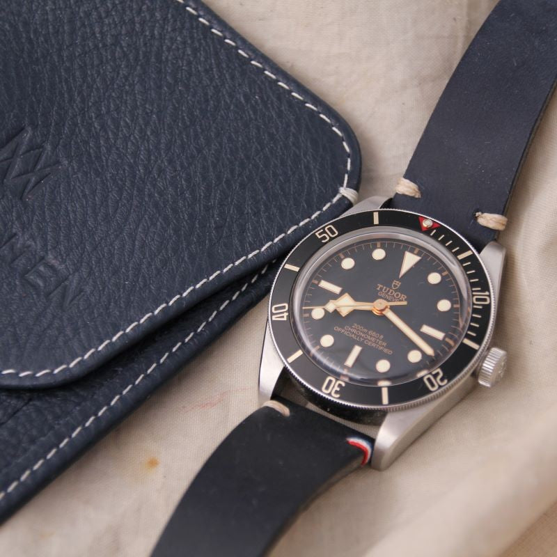 Bracelet de montre cuir BREST navy