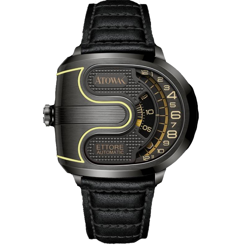 Montre Automatique Atowak Ettore - Boîtier Et Bracelet Noir, Mouvement Mécanique, Neuf Sans étiquette