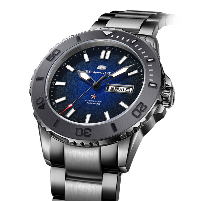 Océan 200m Étanche Cadran Scintillant Céramique Lunette Plongée 44mm
