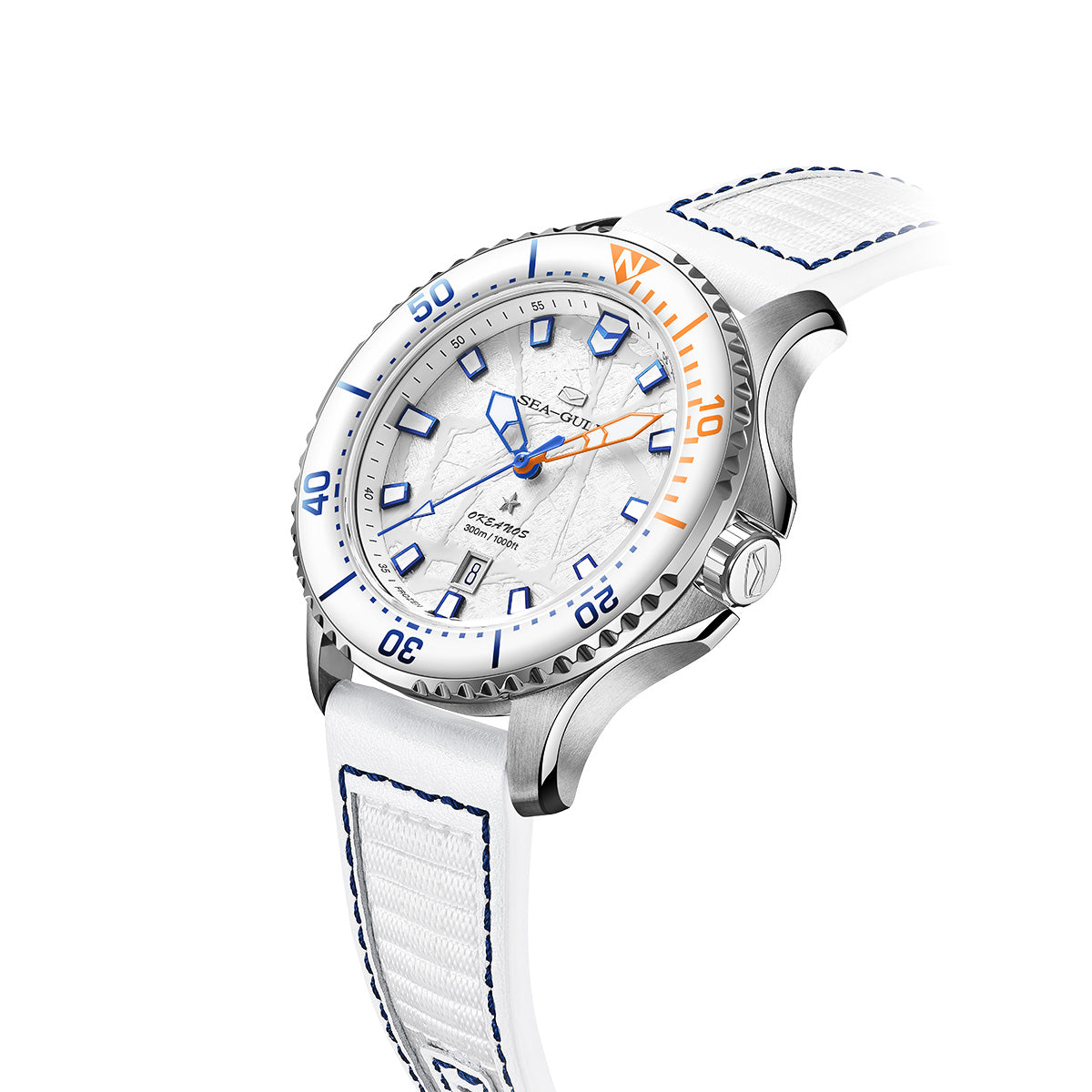 Océan Pro Édition Spéciale 300m Étanche Titane Cadran Texturé Glace Plongée 43mm