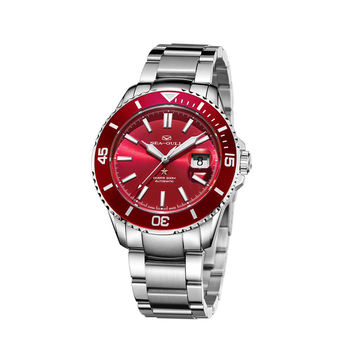 Océan 200m Étanche Fond Gravé Plongée 44mm