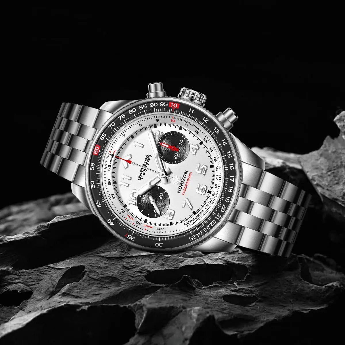 Aviation Tachymètre Chronographe Titane 43mm