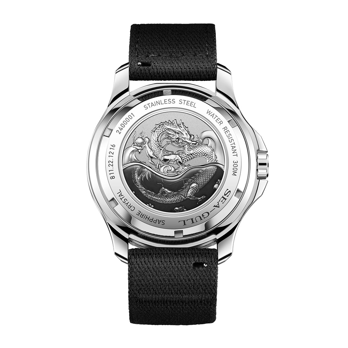 Océan Pro "Rois Dragons des Quatre Mers" Cadran Écailles de Dragon 300m Étanche Plongée 44mm