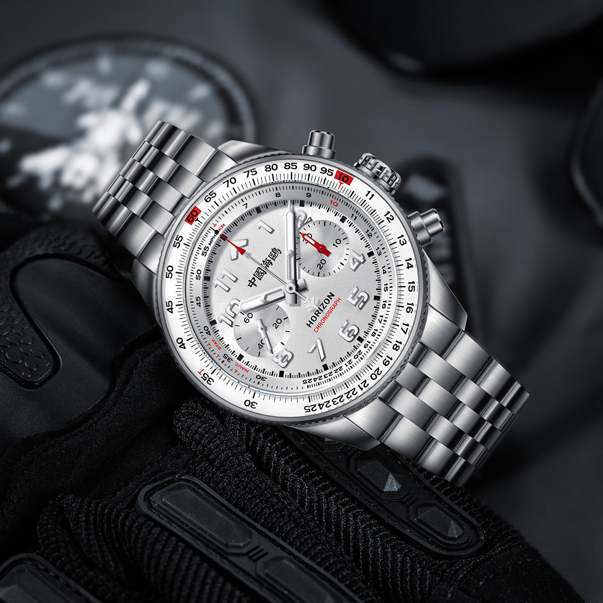 Aviation Tachymètre Chronographe Titane 43mm