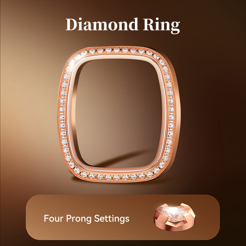 Femme Texturé Vague Serti Diamant Femme 30mm