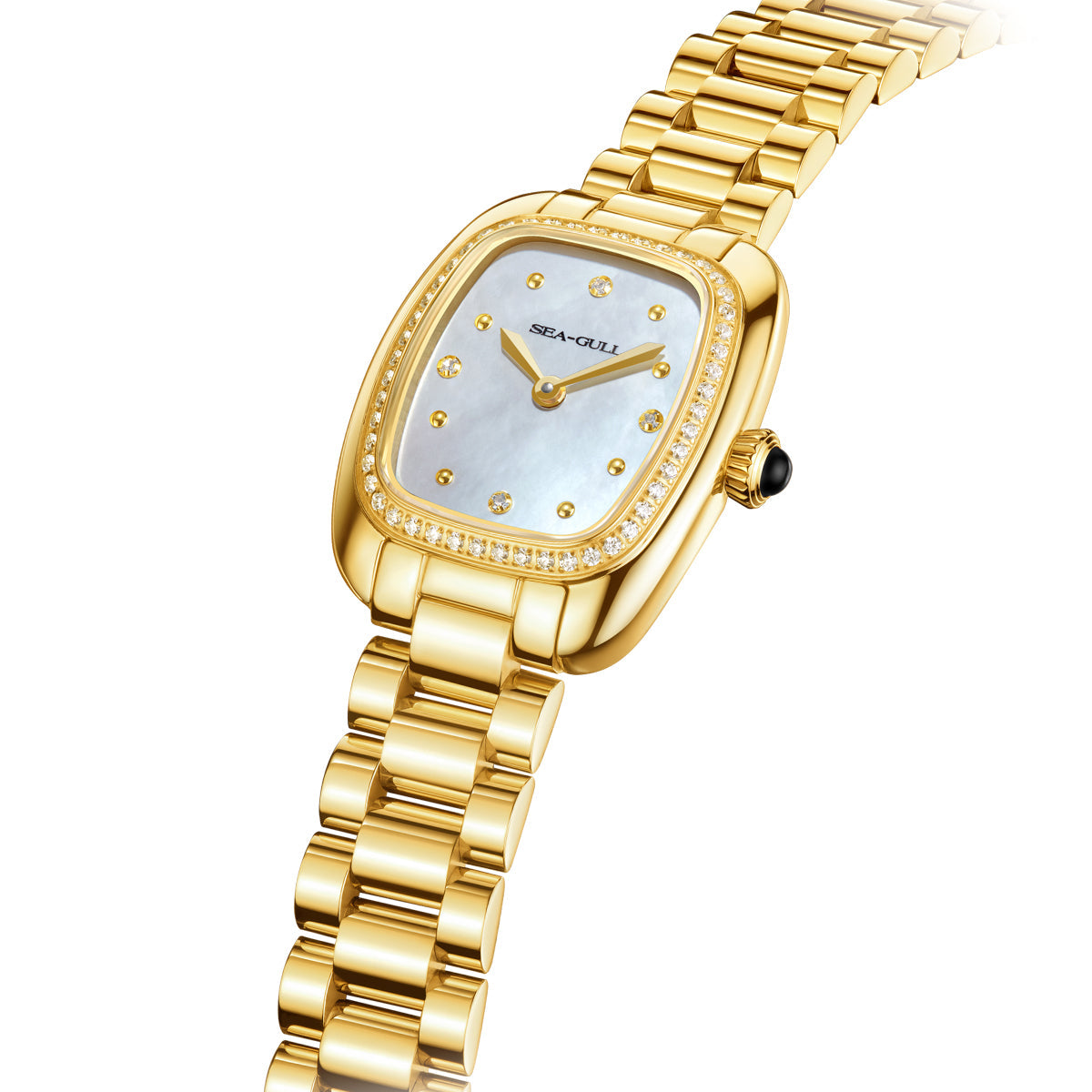 Femme Texturé Vague Serti Diamant Femme 30mm