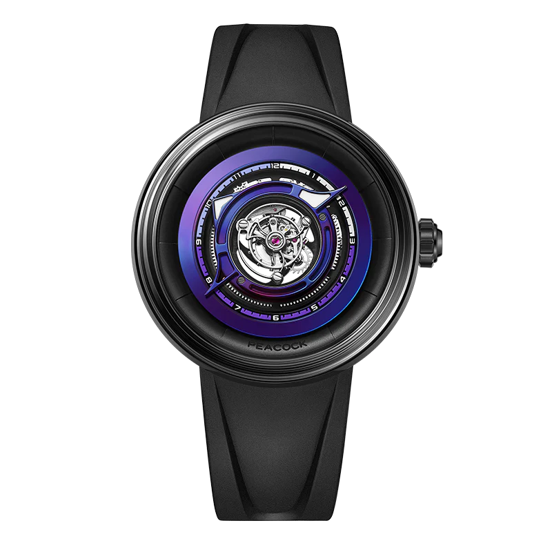 Peacock Black Hole Central Tourbillon Watch– Event Horizon Edition